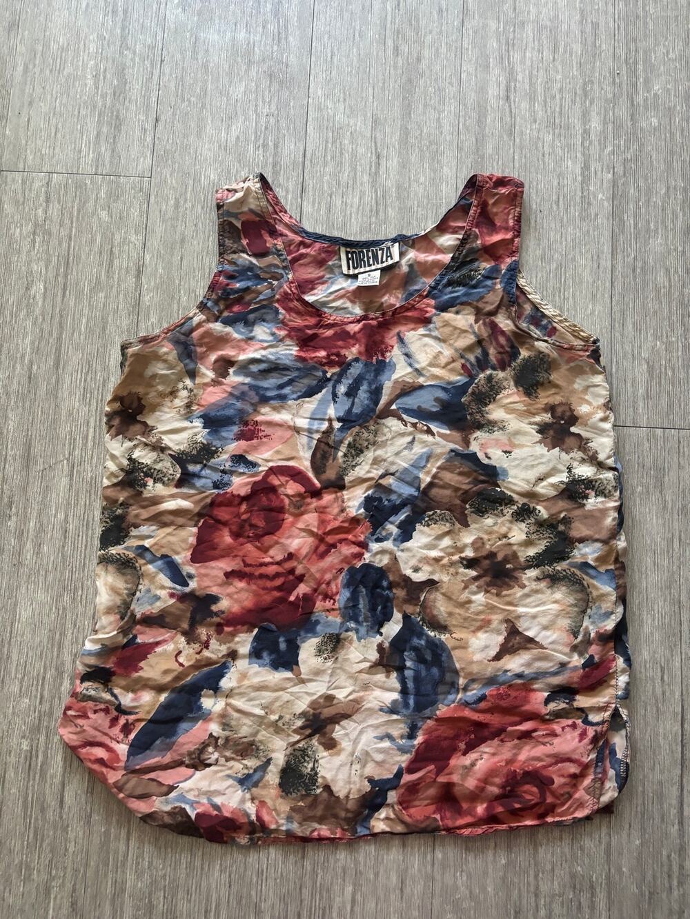 Vintage Forenza 100% Silk Tank Top
